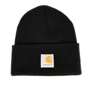 Carhartt Youth Enfant Kids Black Hat Winter Knit Hat Beanie OSFA Grunge Y2K USA